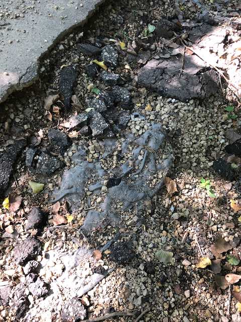  Road destruction to the apron 